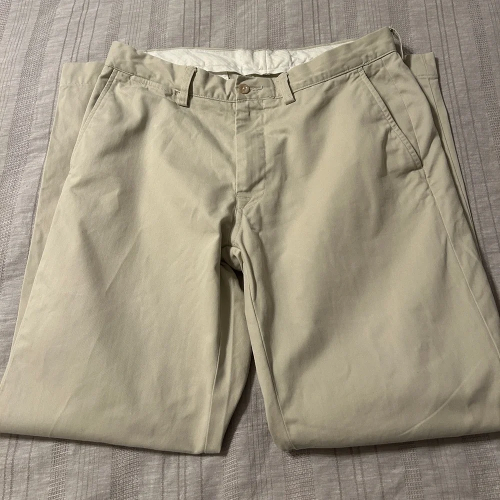 Ralph Lauren Polo Tan Classic Fit Pants Flat Front